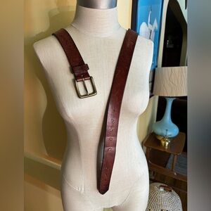 vintage gap brown genuine leather belt